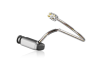 The Easywear wired RIC (P-Receiver) is a sleek, modern Bluetooth earpiece with a curved metal arm and a small, round diamond-like accent, shown against a white background.